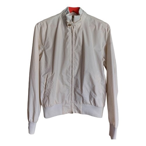 Pre-owned North Sails Trench Coat In White