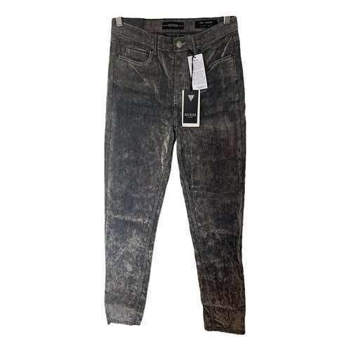 Pre-owned Guess Slim Jeans In Metallic