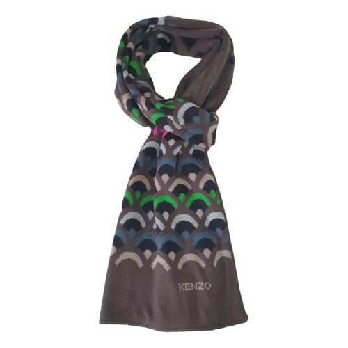 Pre-owned Kenzo Wool Scarf In Multicolour