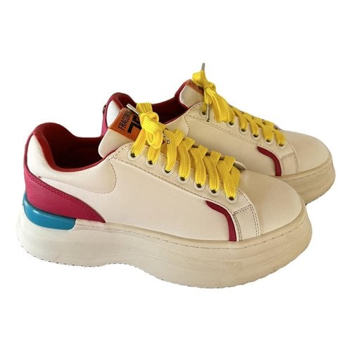 Pre-owned Fracomina Patent Leather Trainers In Multicolour