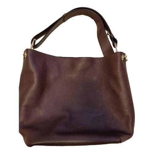 Pre-owned Strathberry Leather Handbag In Burgundy