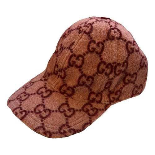 Pre-owned Gucci Cap In Pink