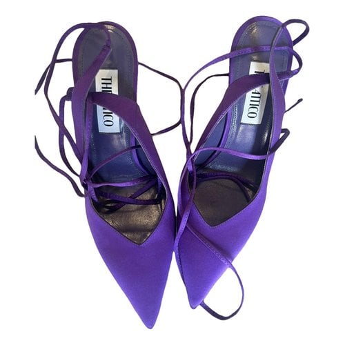 Pre-owned Attico Cloth Heels In Purple