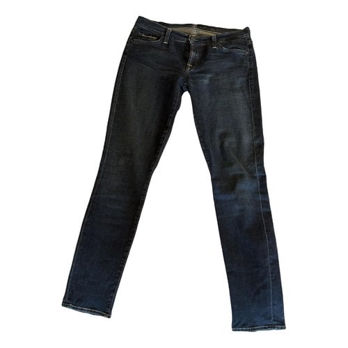 Pre-owned 7 For All Mankind Slim Pants In Blue