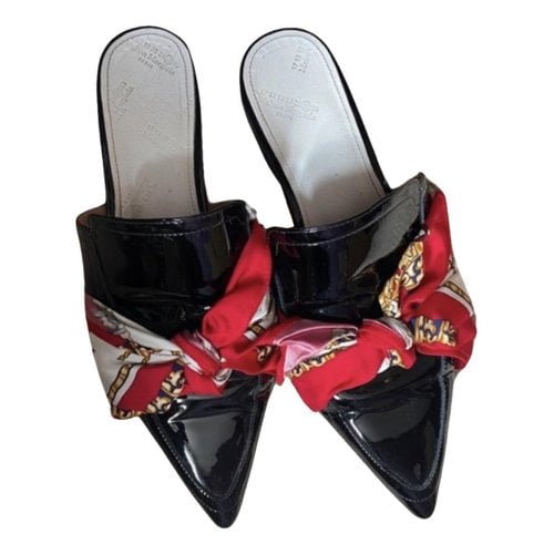 Pre-owned Maison Margiela Patent Leather Mules & Clogs In Multicolour