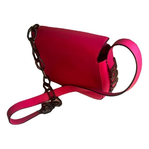 Pre-owned Karl Lagerfeld Leather Crossbody Bag In Pink