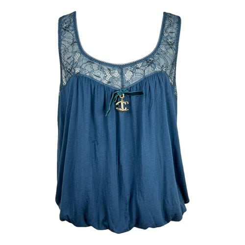 Pre-owned Just Cavalli Top In Blue