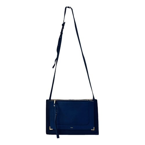 Pre-owned Chloé Leather Clutch Bag In Blue