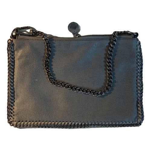 Pre-owned Stella Mccartney Falabella Pony-style Calfskin Clutch Bag In Silver