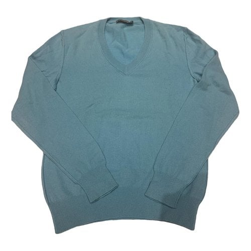 Pre-owned Dolce & Gabbana Cashmere Pull In Turquoise