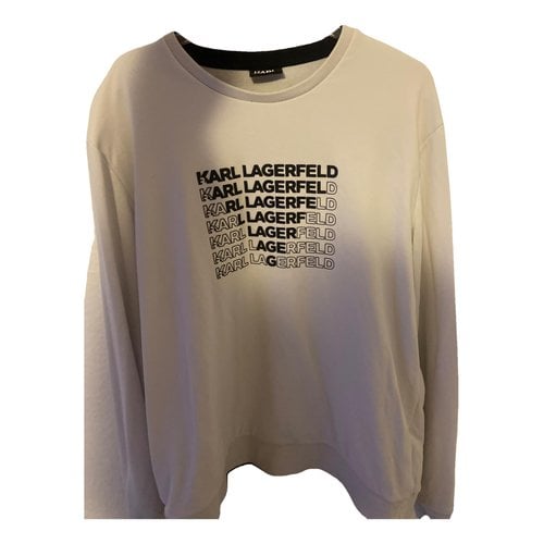Pre-owned Karl Lagerfeld Pull In White