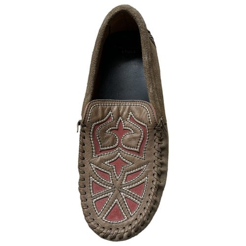 Pre-owned Isabel Marant Étoile Leather Flats In Brown