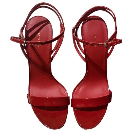 Pre-owned Le Silla Patent Leather Sandal In Red