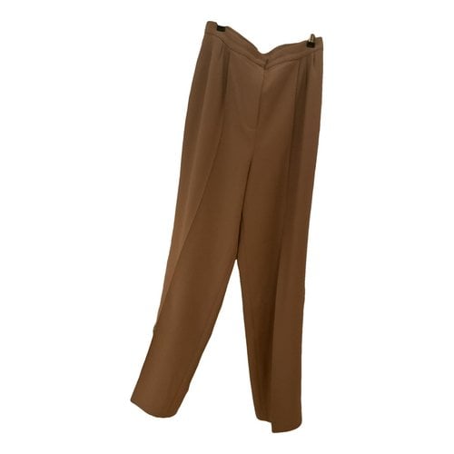 Pre-owned 12 Storeez Straight Pants In Beige