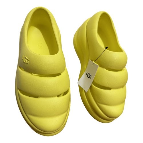 Pre-owned Ugg Mules & Clogs In Yellow