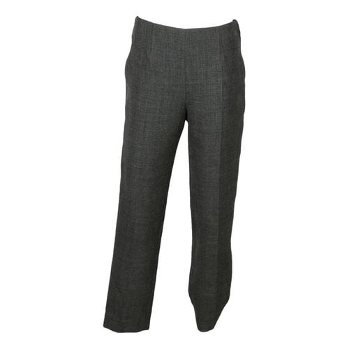 Pre-owned Louis Vuitton Wool Trousers In Grey