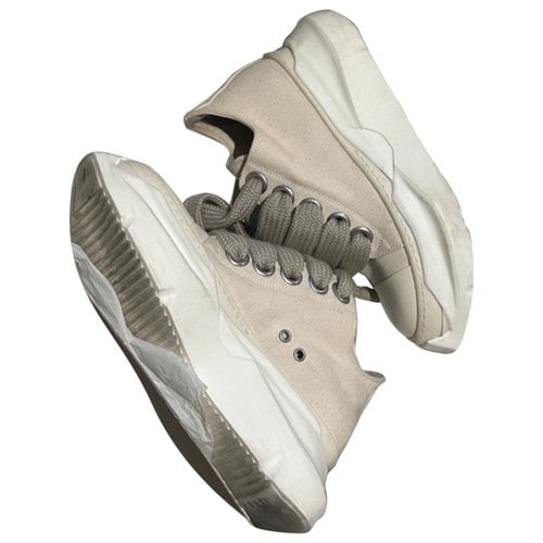 Pre-owned Rick Owens Drkshdw Cloth Trainers In Beige