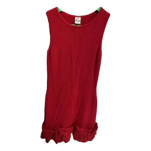 Pre-owned Luisa Spagnoli Wool Mini Dress In Red