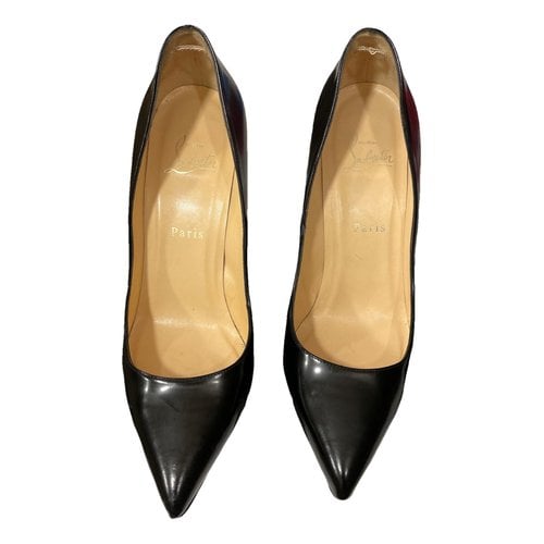 Pre-owned Christian Louboutin So Kate Leather Heels In Black