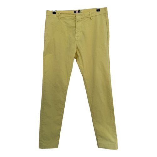 Pre-owned Msgm Trousers In Yellow