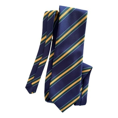Pre-owned Harrods Tie In Blue