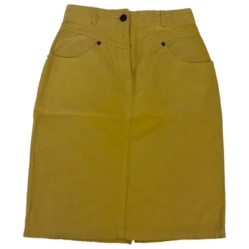 Pre-owned Valentino Skirt In Yellow