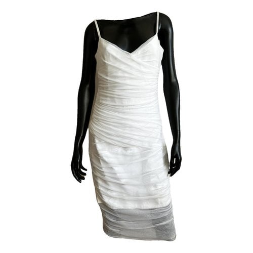 Pre-owned Versace Mid-length Dress In White