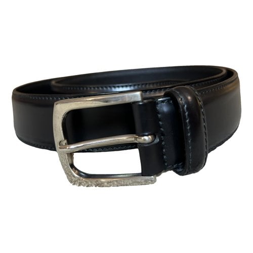 Pre-owned Prada Leather Belt In Black