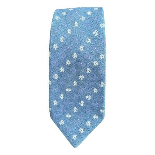Pre-owned Bvlgari Silk Tie In Blue