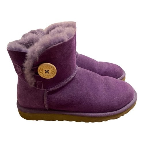 Pre-owned Ugg Shearling Snow Boots In Purple
