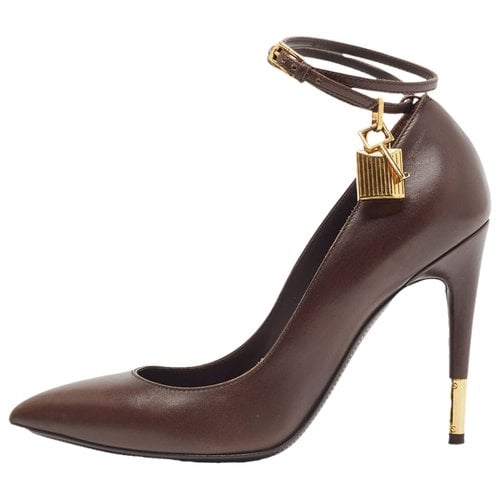 Pre-owned Tom Ford Leather Heels In Brown