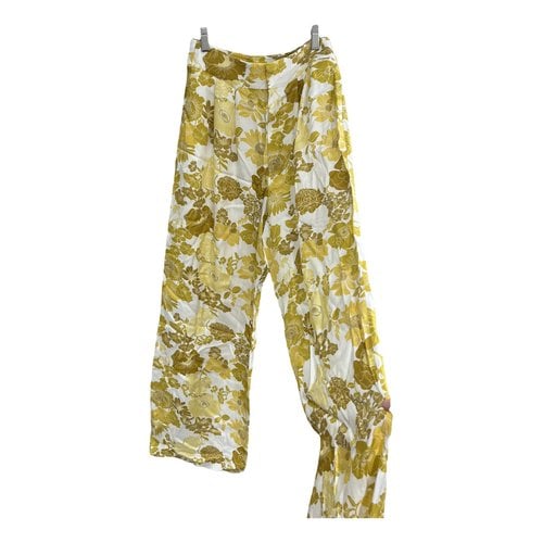 Pre-owned Ted Baker Trousers In Yellow