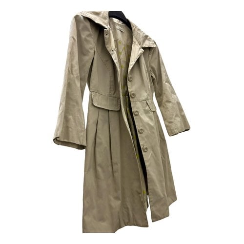 Pre-owned Pinko Trench Coat In Beige