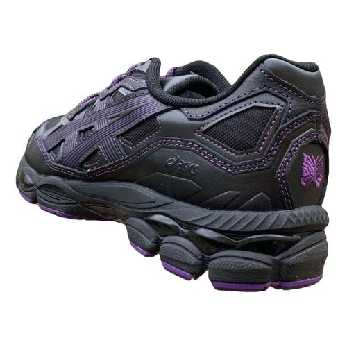 Pre-owned Asics Leather Low Trainers In Purple