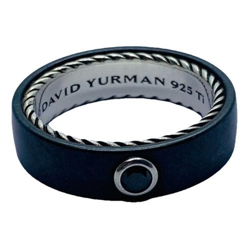 Pre-owned David Yurman Silver Ring In Black