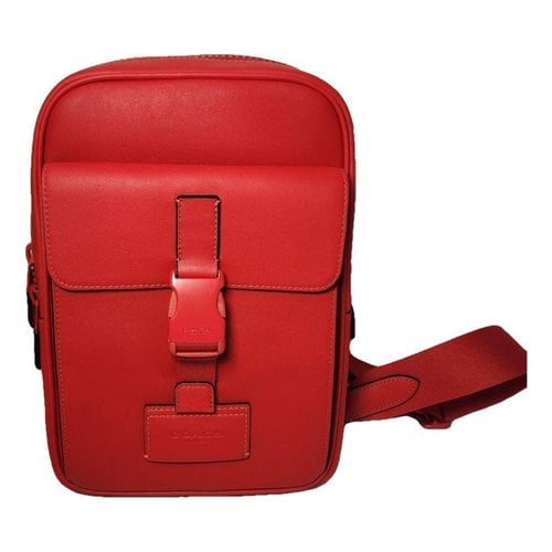 Pre-owned Coach Leather Bag In Red