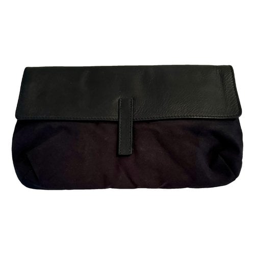 Pre-owned Prada Tessuto Cloth Clutch Bag In Black