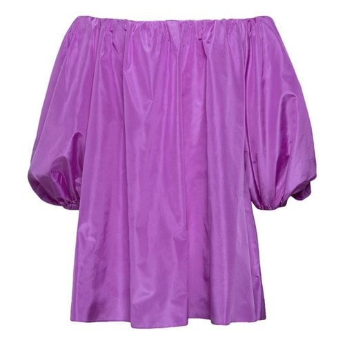 Pre-owned Valentino Silk Top In Purple