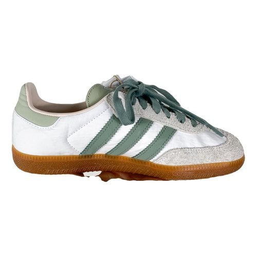 Pre-owned Adidas Originals Samba Velvet Trainers In Green