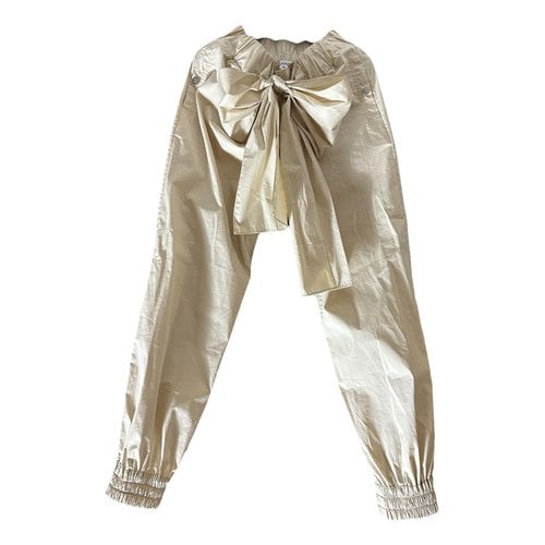 Pre-owned Chanel Trousers In Beige