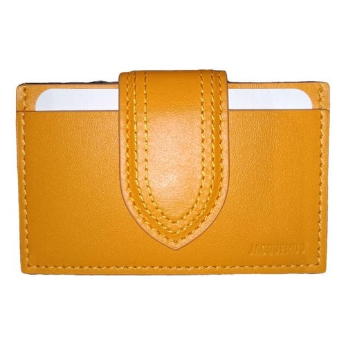 Pre-owned Jacquemus Leather Wallet In Orange