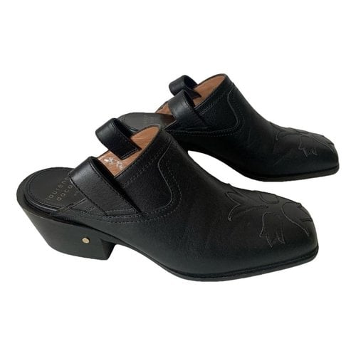 Pre-owned Laurence Dacade Leather Mules & Clogs In Black