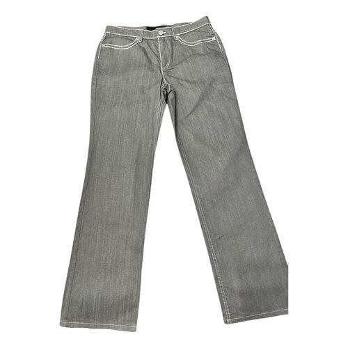 Pre-owned Escada Straight Jeans In Grey