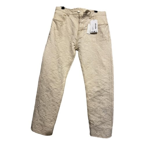 Pre-owned Casablanca Straight Jeans In White