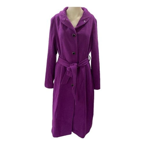 Pre-owned Kate Spade Wool Coat In Purple