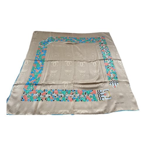 Pre-owned Cartier Silk Scarf In Turquoise