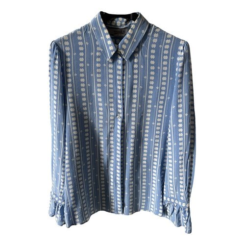 Pre-owned Marella Silk Shirt In Blue