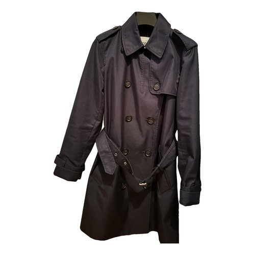 Pre-owned Coach Trench Coat In Blue