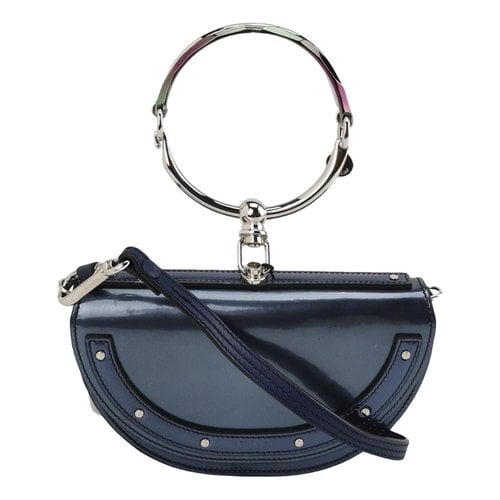Pre-owned Chloé Pixie Patent Leather Crossbody Bag In Blue
