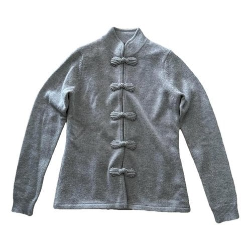 Pre-owned Shanghai Tang Cashmere Cardigan In Grey